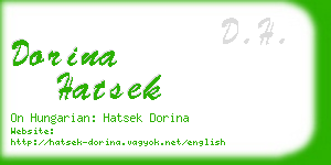 dorina hatsek business card